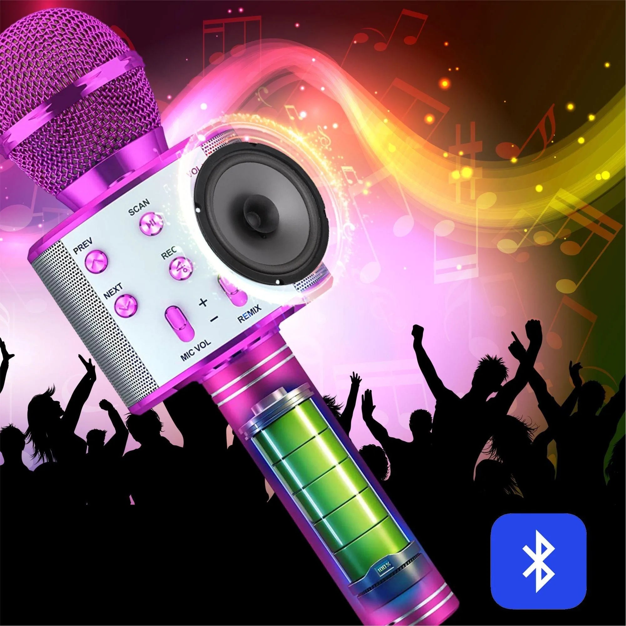 Kids Karaoke Microphone,  Kids Birthday Party Gift Toy for All Ages 2, 3, 4, 5, 6+ Year Old Girls, Boys & Toddlers