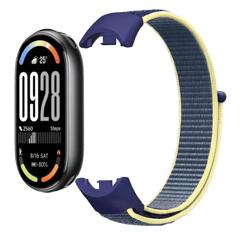 Nylon Loop Strap for Xiaomi Mi Band 10 9 8 Sports Breathable Bracelet Wristband Watchband for Mi Band 10 9 8 Correa Accessories