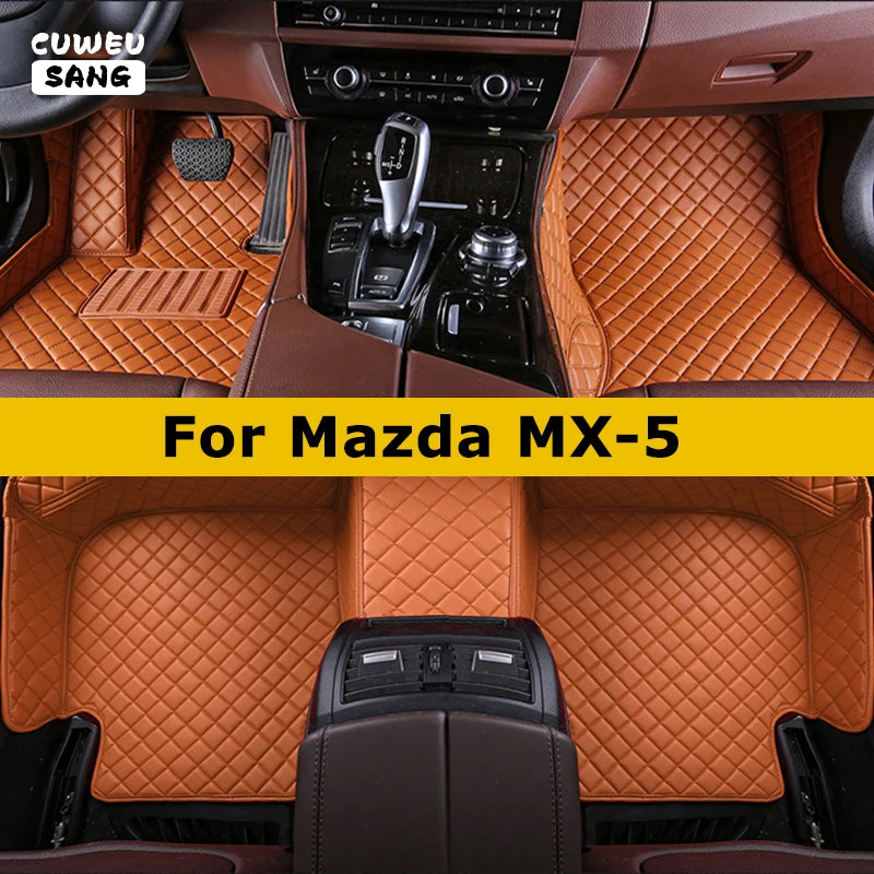 CUWEUSANG Custom Car Floor Mats For Mazda MX-5 3th 2005-2014 Auto Carpets Foot Coche Accessorie