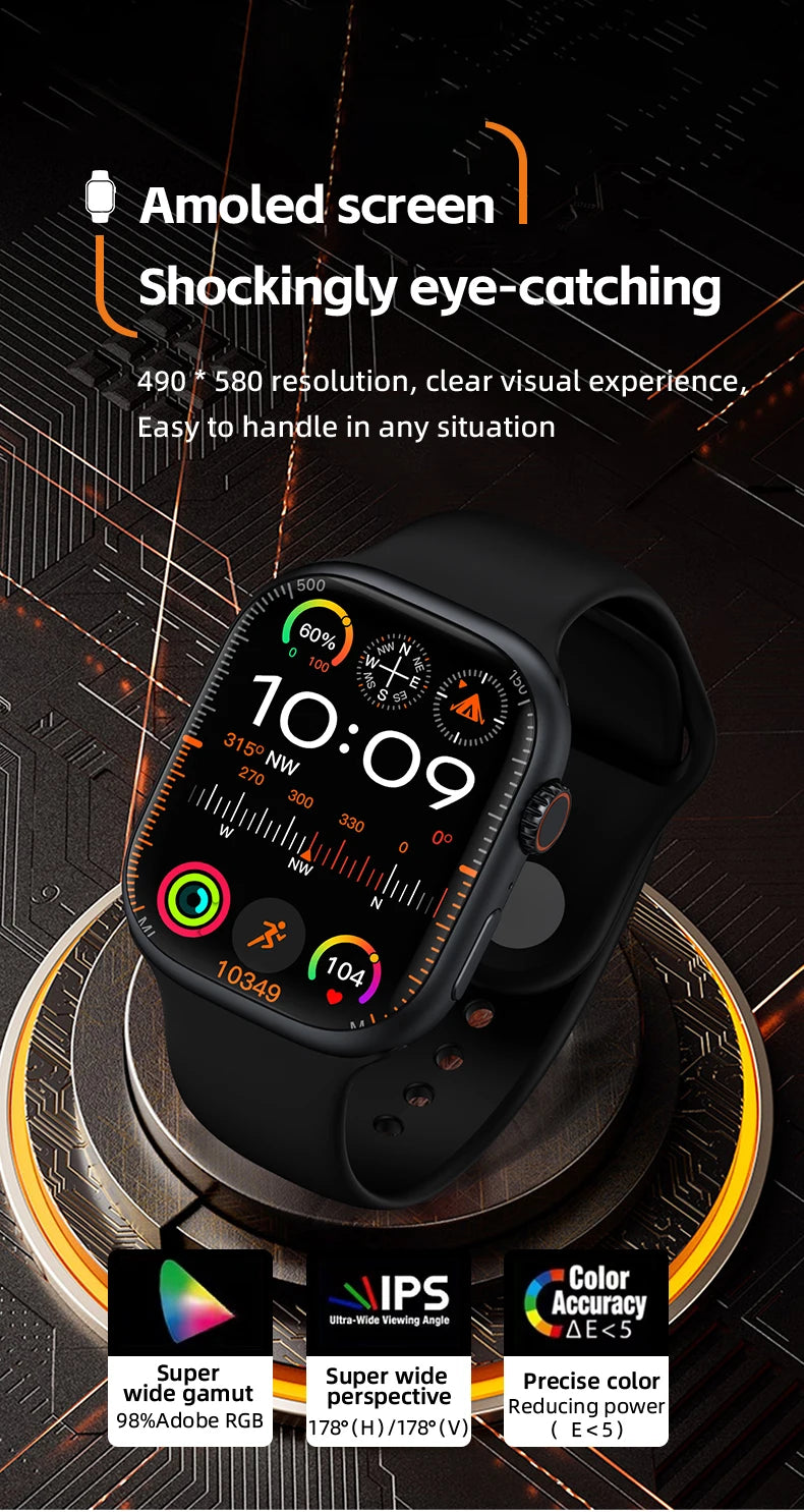 CD99 Smart Watch 8GB RAM AMOLED Wifi ROM GPS 128GB Position APP Download Bluetooth Men Women Cellular Card Version Smartwatch