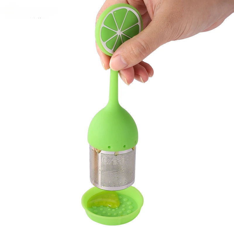 Creative 304 stainless steel silicone tea ball tea maker flamingo tea filter summer theme tea filter