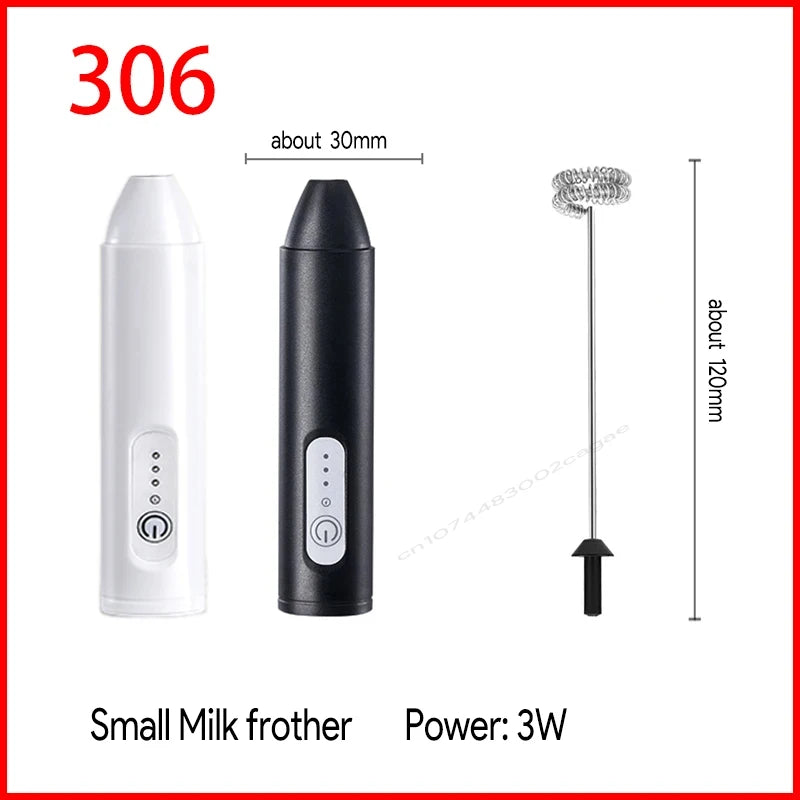 UPGRADED Electric Coffee Frother/MILK Whisk+Egg Beater MINI Food Blender USB Rechargeable Handheld Three Speeds Espresso Tools