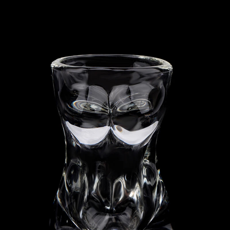 1PC Novelty Body Shaped Glass Beer Cup, Transparent Drinkware for Cocktails and Juices, Funny Wine Glass, Bar and Cafe