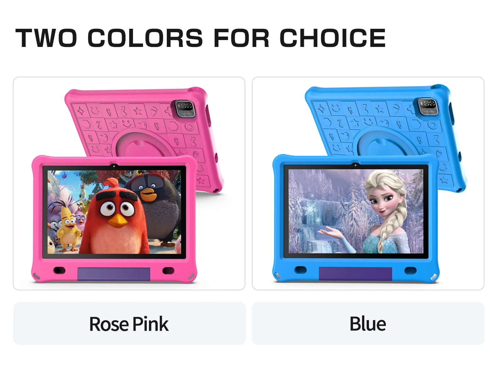 Pritom 10.1 Inch Kids Tablet Android 15 WIFI 6 Quad Core Processor 3GB RAM 64GB ROM YouTube with EVA Protective Case