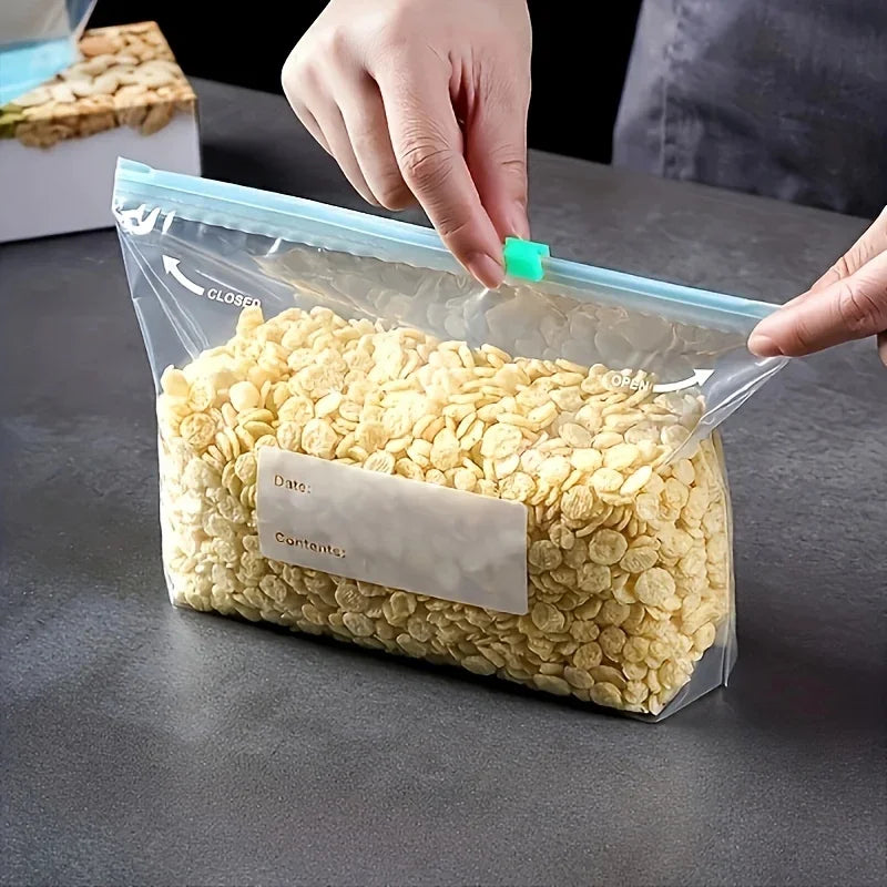 45pcs Sealed Storage Bags, Zip-Lock Food Preservation Bags, Self-Sealing Food Storage Bags, Zip Shut Bags Fresh Food Storage Bag