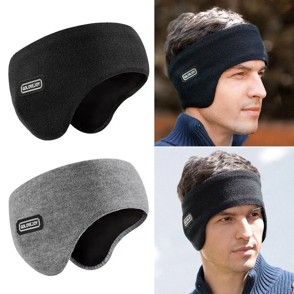Winter Warm Earmuffs Anti Cold Knitted Plush Headband Ear Covers Outdoor Cycling Ski Running Thermal Soft Unisex Ear Warmers