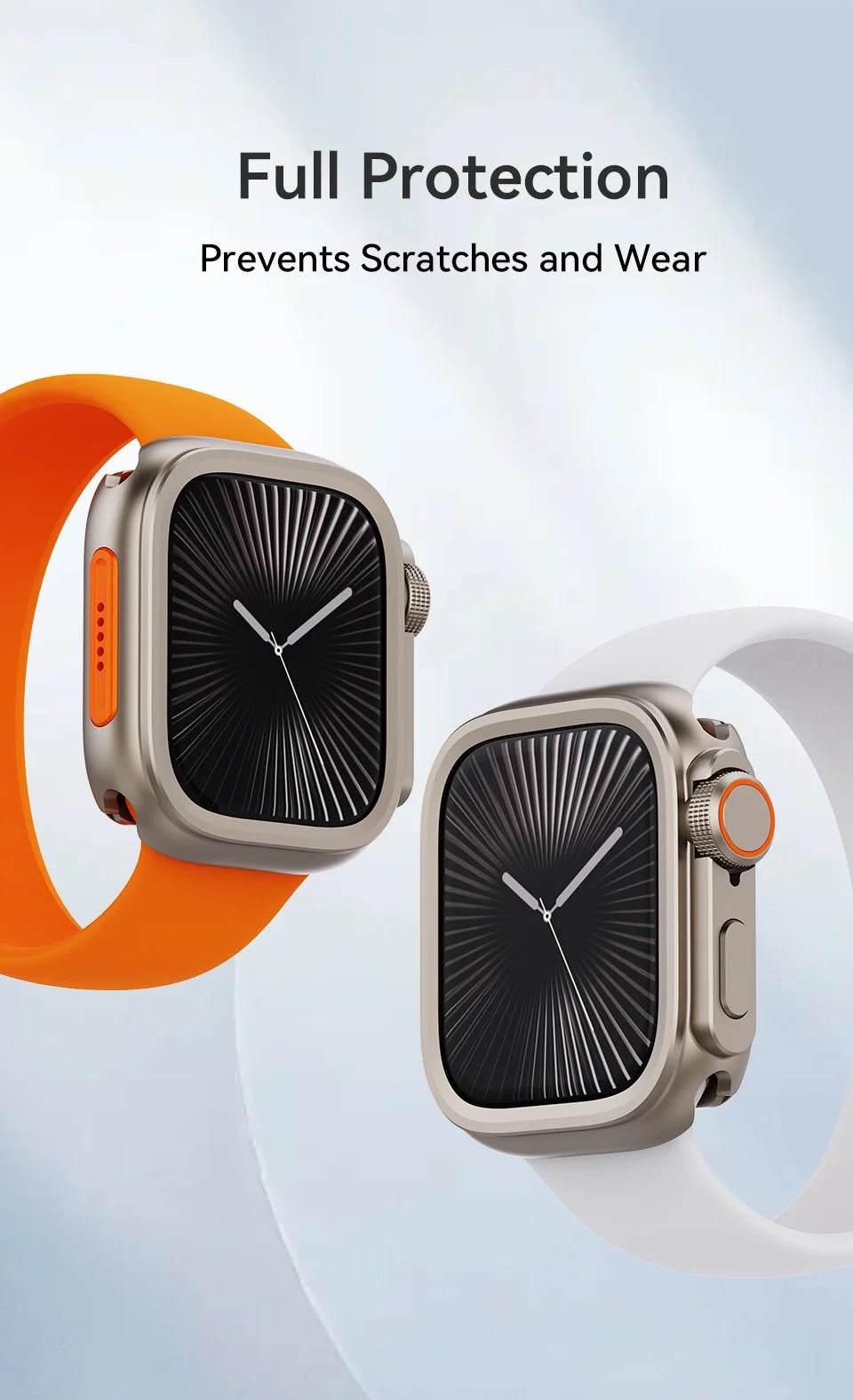 PZOZ For iWatch Ultra 2 3 Metal Shell PC Back Cover For Apple Watch Case Series 11 10 9 8 7 se 6 45mm 44mm Change to Ultra 49mm