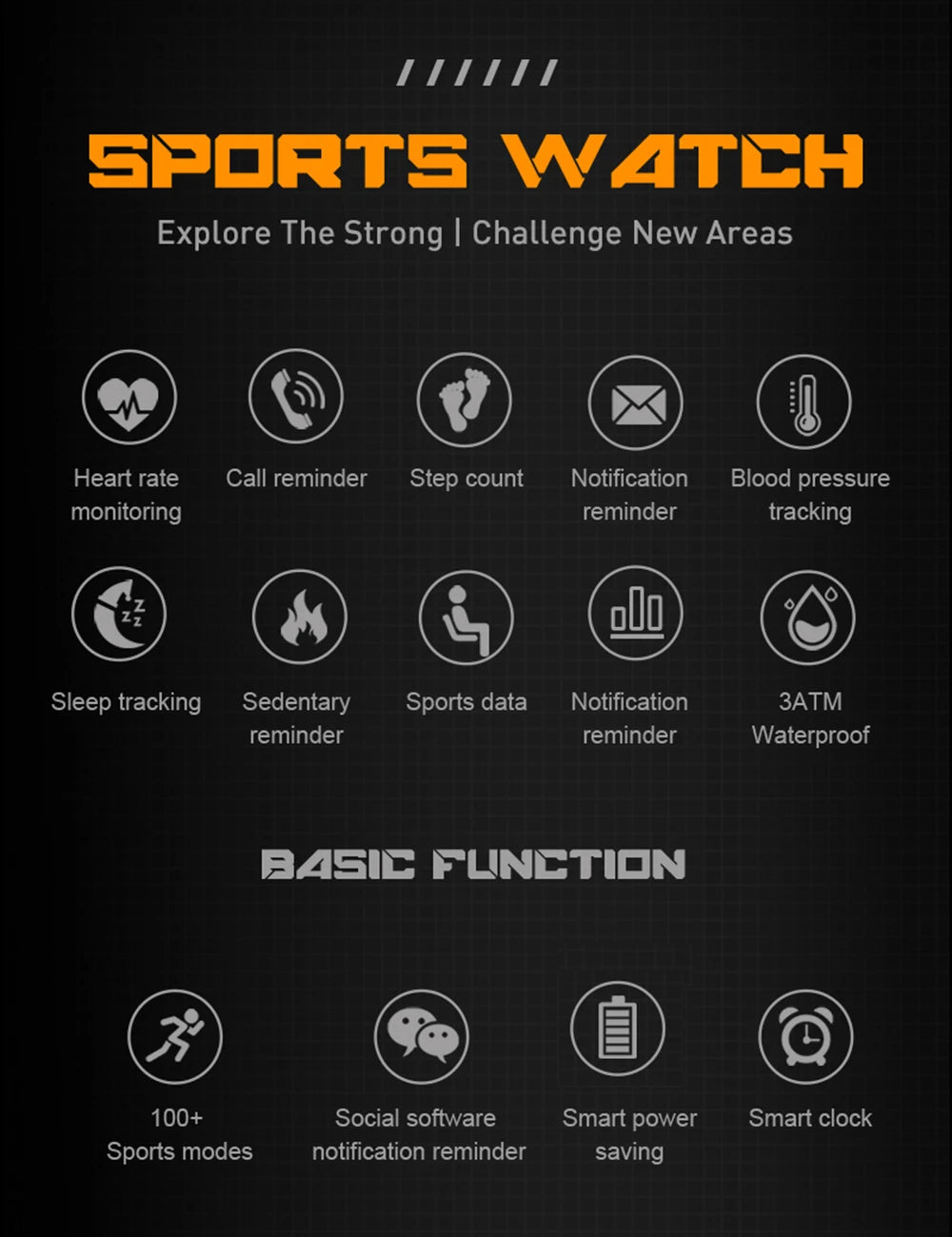 COLMI P73 1.9" Outdoor Military Smart Watch Men Bluetooth Call Smartwatch For Xiaomi Android IOS, IP68 Waterproof Fitness Watch