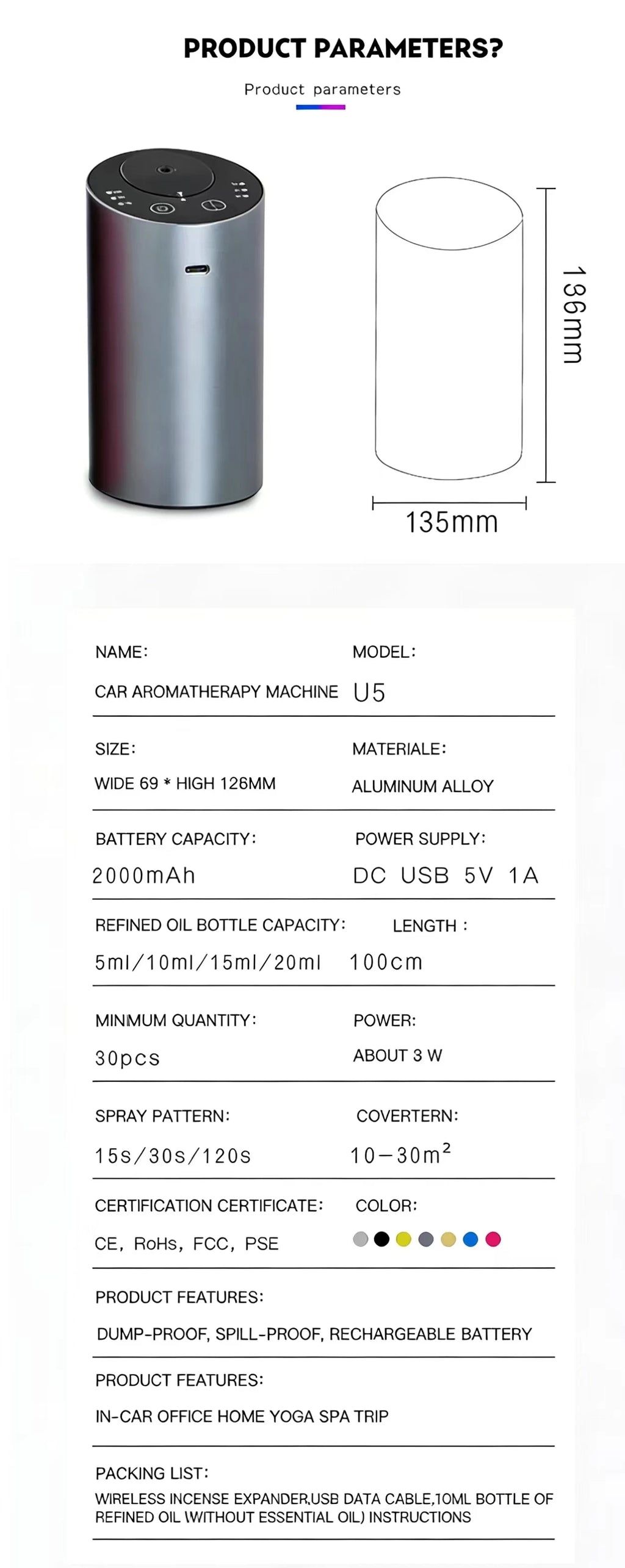 Fragrance Machine Aroma Diffuser Electric Scent Diffuser Nebulizer For Car Air Fresheners Diffuser Essential Oils Vaporizer