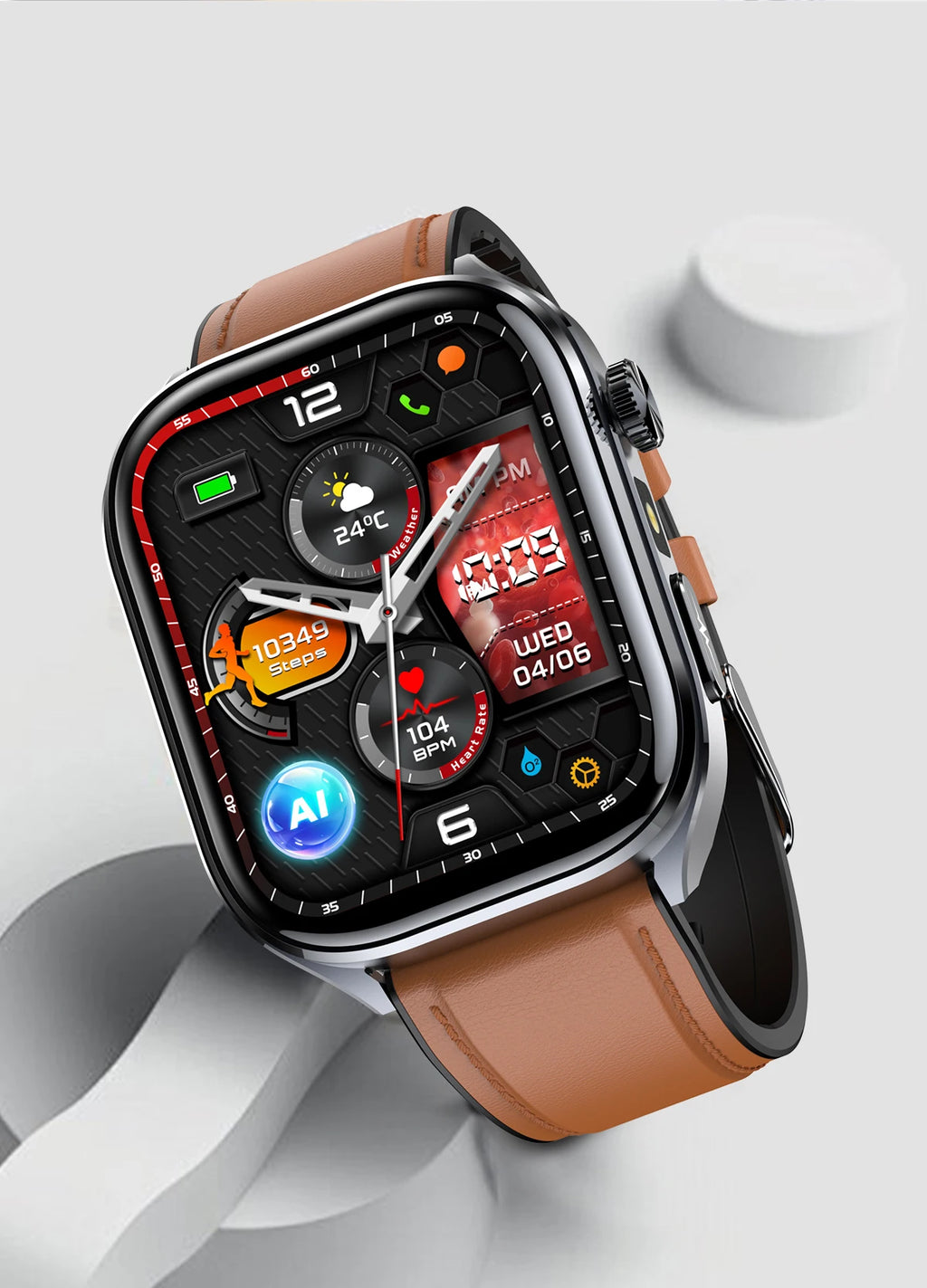 2026New Accurate Diagnosis Smart Watch ECG Blood Oxygen BP Uric Acid Lipids HD AMOLED Screen BT Call Health Smartwatch Men Women