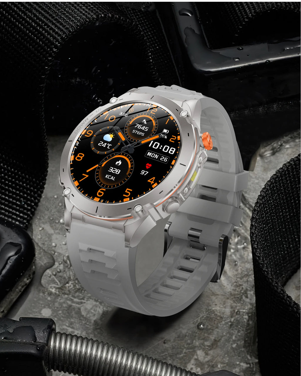 2025 GUHUAVMI Y-101 GPS Sports Smart Watch 10ATM Waterproof Built-in Dual-Band GNSS Compass Altimeter Military Grade Smartwatchs