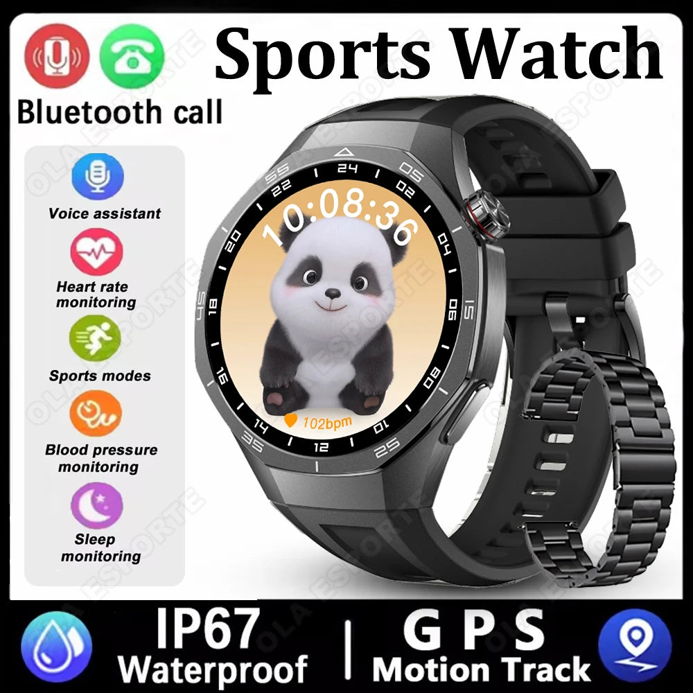 2026 New Watch5 PRO Smart Watch Men AMOLED HD Screen Sports Fitness Waterproof Watch Heart Rate Bluetooth Call Smartwatch HW12