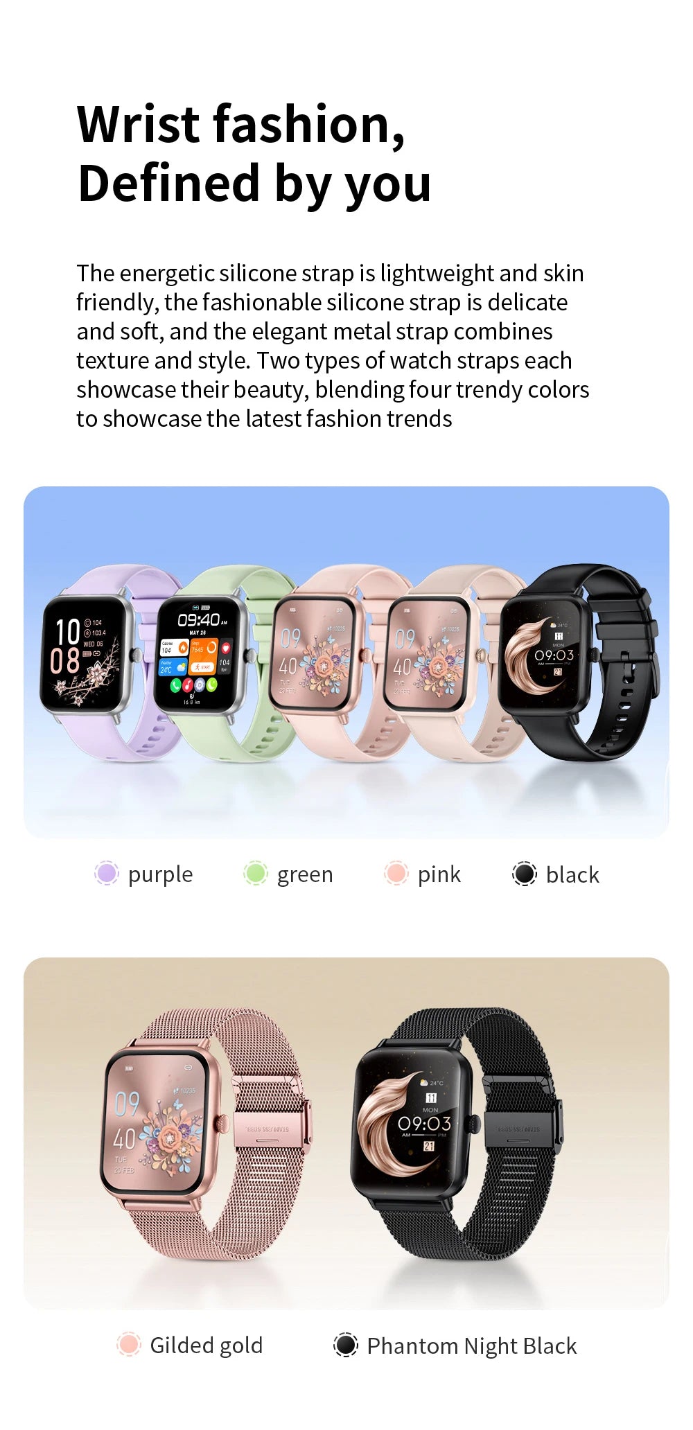 LIGE Fashion 1.83" HD Screen Smart Watch Women Bluetooth Call IP68 Waterproof Ladies Watches Daily Health Monitor Smartwatch New