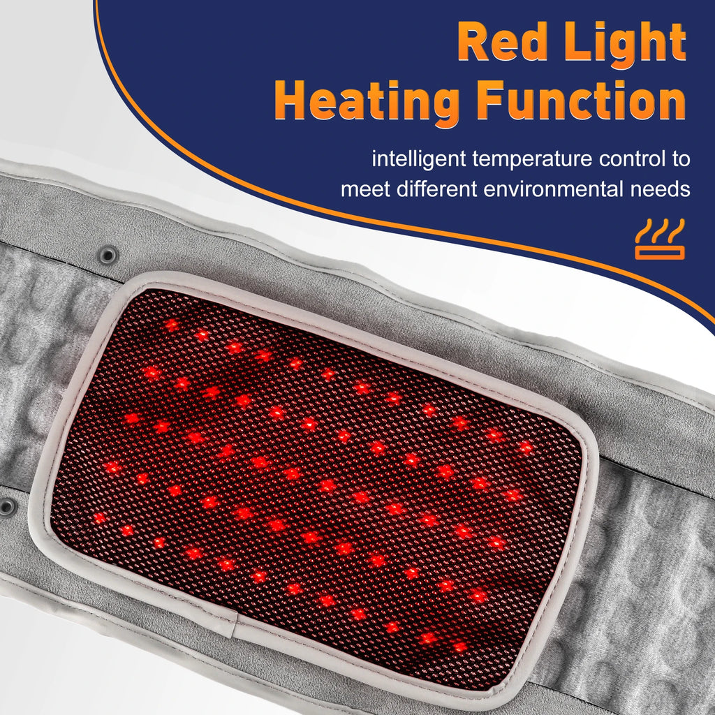 Electric Heating Waist Massage Belt Infrared Vibration Hot Compress Lumbar Brace Spine Protect Massager Back Support Belt