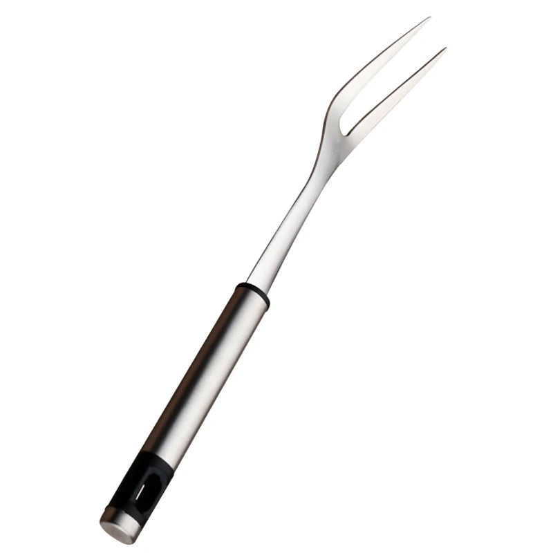 1pc U Shape Stainless Steel Meat Fork BBQ Fork Outdoor Roasting Fork Large Serving Fork Grill Skewers Roasting Sticks Barbecue