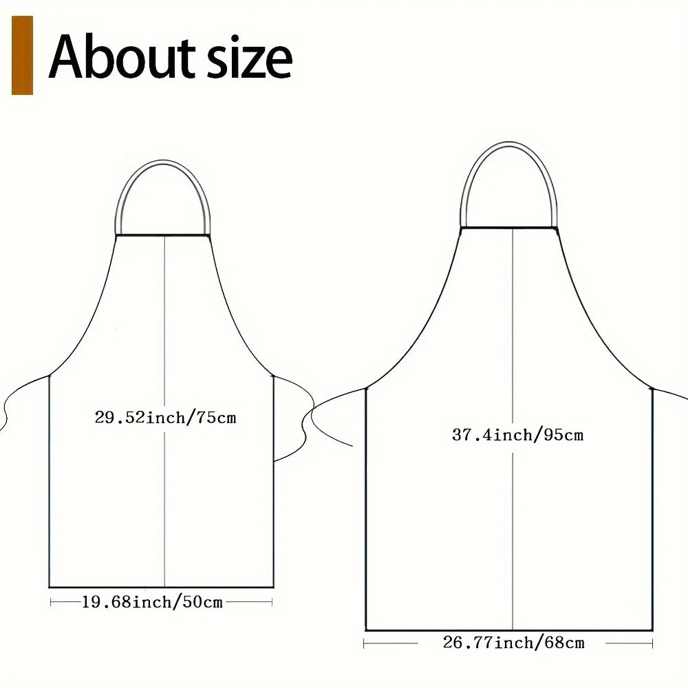 Cute Cat Pattern Polyester Apron  Vibrant Cartoon Cats with Hearts & Stars DesignKitchen Apron for Cooking, Baking Home Decor