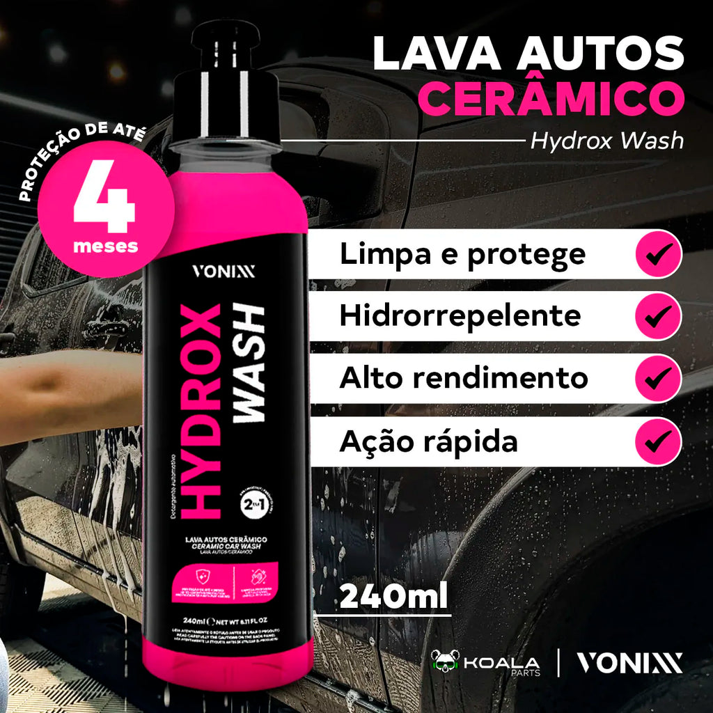 Lava Autos Ceramic Hydrox Wash 2 in 1 Shampoo Cleaning Protection 240ml Vonixx
