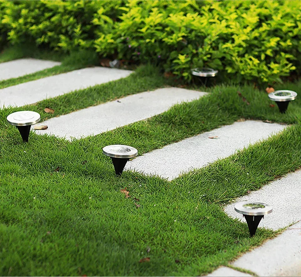 8pcs 8/20LED Solar Thermal Lights Garden Decor Ground Plug-in  Waterproof Street Solar Charging Underground Deck Spotlights
