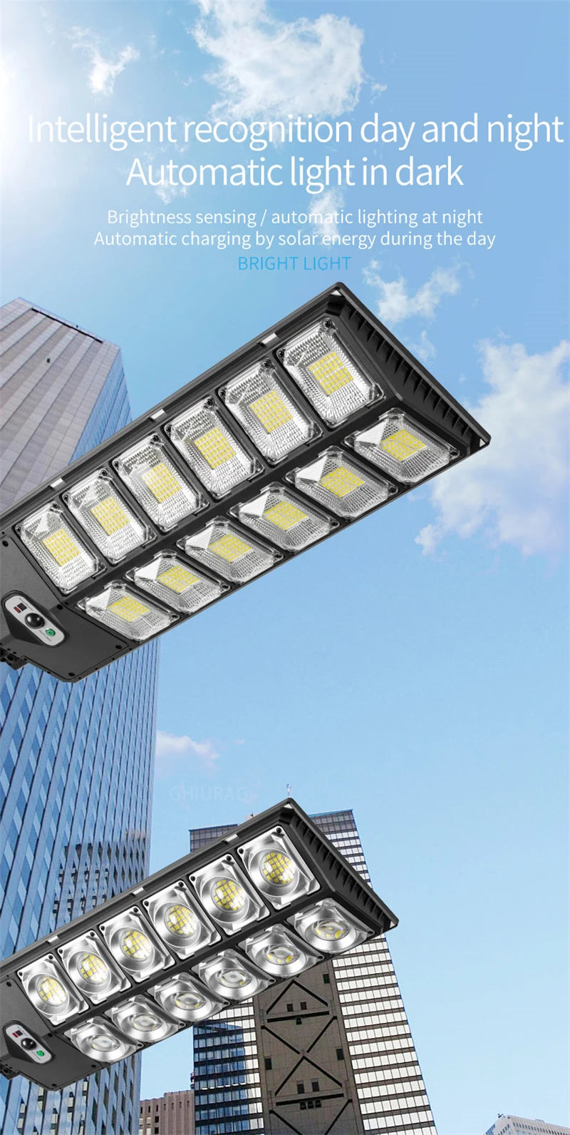 20000 Lumens Solar Lights Outdoor IP65 Waterproof LED Street Wall Lamp With PIR Motion Sensor Sunlight for Garden Yard Street