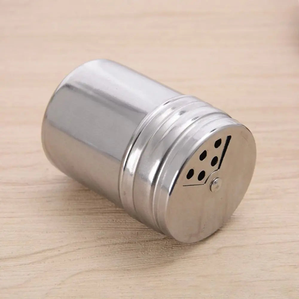Multi-purpose Stainless Steel Seasoning Jar Salt Sugar Bottle Rotating Cover Spice Pepper Shaker Spice Jar Kitchen Gadgets