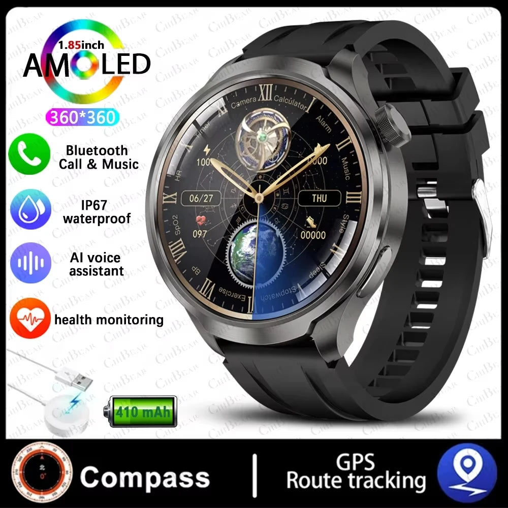 2025 New Bluetooth Call Smart Watch Men For Xiaomi IP68 Waterproof GPS Sports  AMOLED HD Large Screen Heart Rate NFC Watch Gift