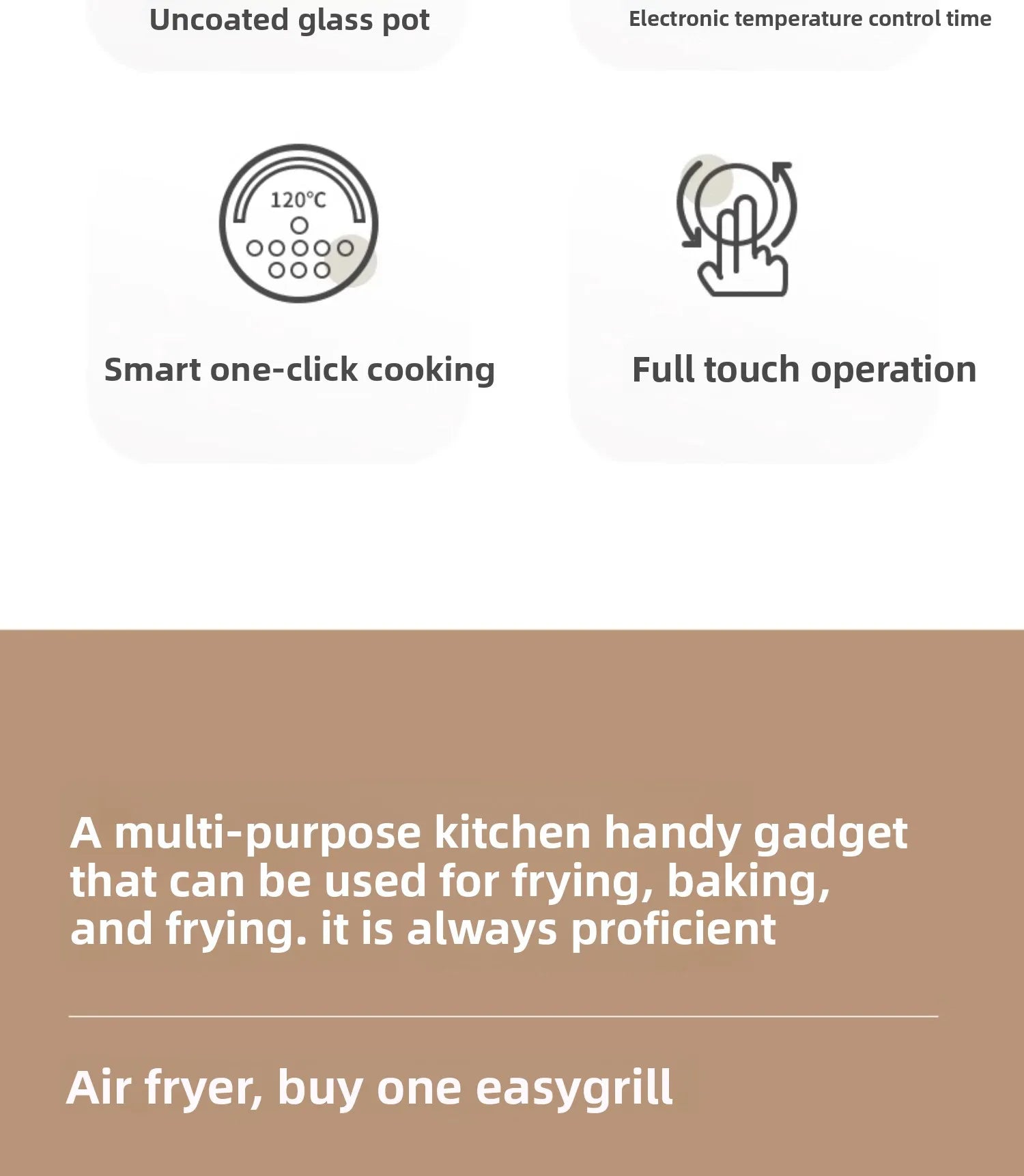 Visual Air Fryer New Household 17L Large Capacity Multi-Functional Glass Electric Fryer French Fries Machine