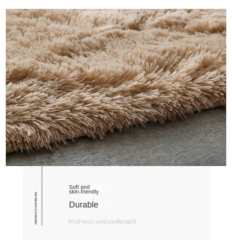 VIKAMA Tie-Dye Plush Carpet Living Room Decoration Soft Fluffy Home Mat Children's Room Baby Crawling Non-Slip Blanket