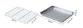 Stainless Steel Baking Pan Tray with Wire Rack Cake Baking BBQ Pan Tray Plate Oven Brownie Rack Cooking Roasting Grilling Tool