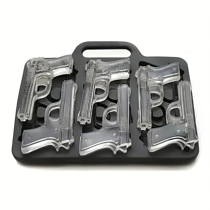 Diamond Rose Gun ETC. Shaped Ice Cube Mold Food Grade Silicone Square Ice Cube Maker Tray High Quality Mold For Bar Making Drink