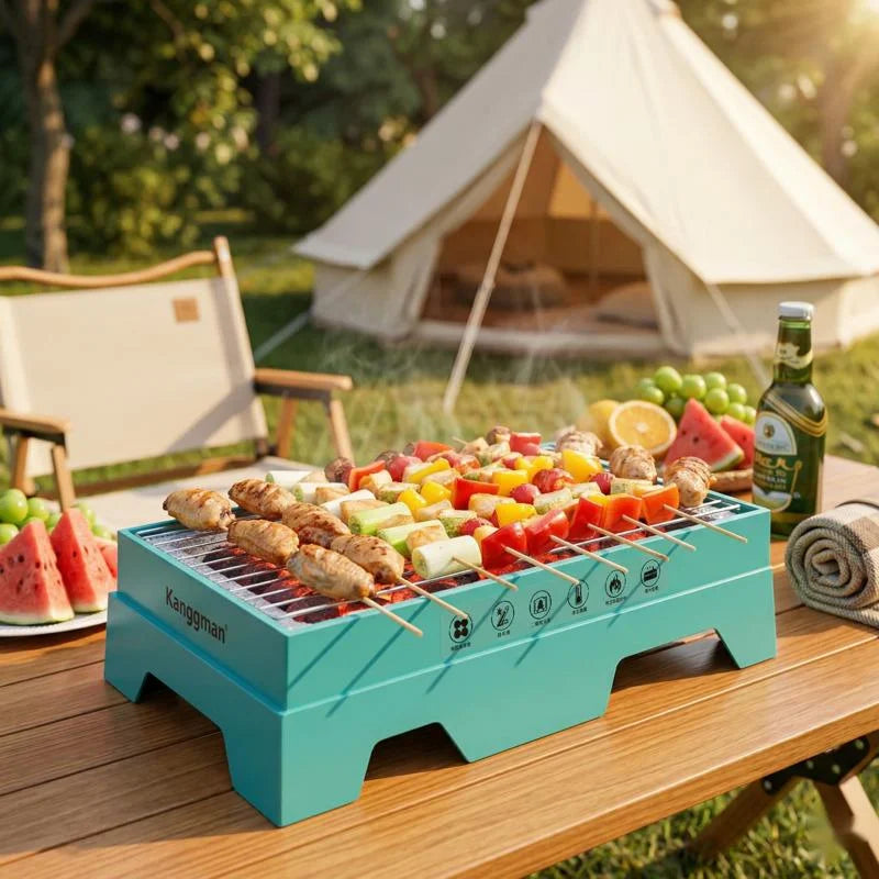 Disposable Portable Charcoal Grill Smokeless Quick Light Barbecue Rack For Outdoor Camping Picnic Beach Party Home Family Gift
