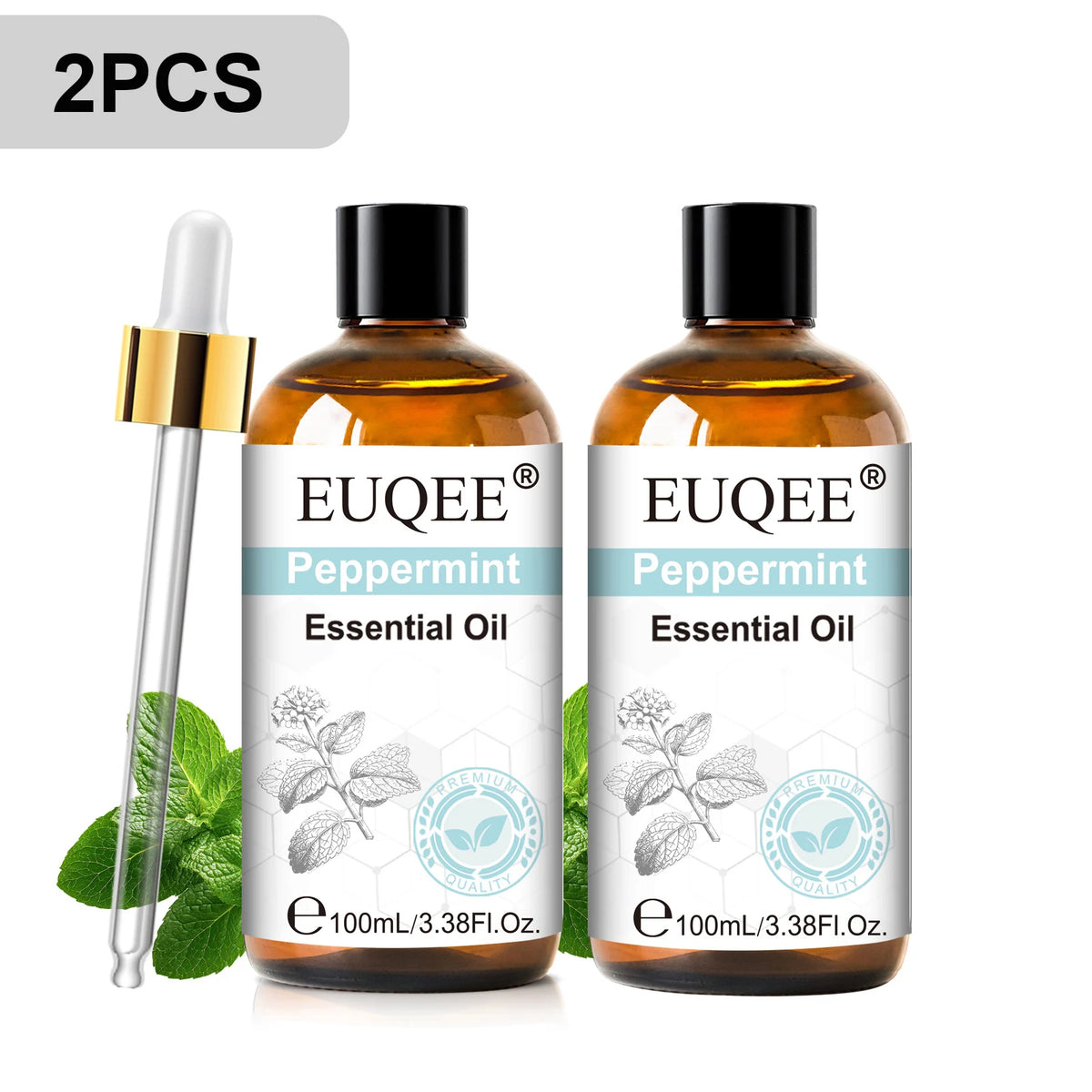 EUQEE 3.38FI.Oz. Aromatherapy Essential Oil For Reed Diffuser Humidifier-100ml Vanilla Lavender Cinnamon Lemon Essential Oils