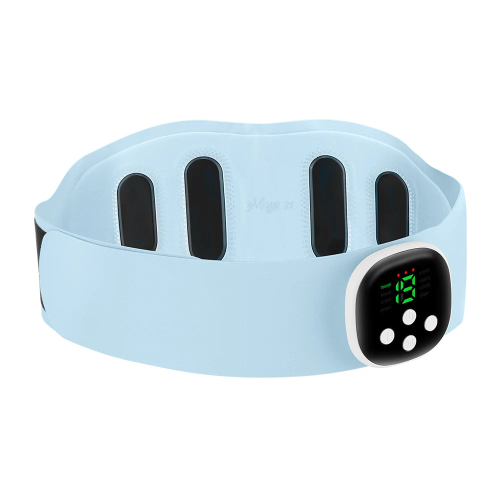 Electric Waist Massager Lower Back Vibration Hot Compress Heating Waist Massage Ab Toning Belt Fitness Heating Pad Muscle Relax