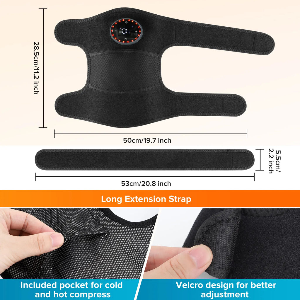 3 in 1 Cordless Thermal Knee Pad Knee Shoulder Massager Vibration Leg Arm Joint Brace Muscle Relax Joint Brace Muscle Relaxation