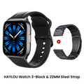 HAYLOU Watch 3 Voice Calling Smartwatch 1.85'' AMOLED Screen 24h Health Monitoring 150+ Sports Modes Smart Watch 1ATM Waterproof