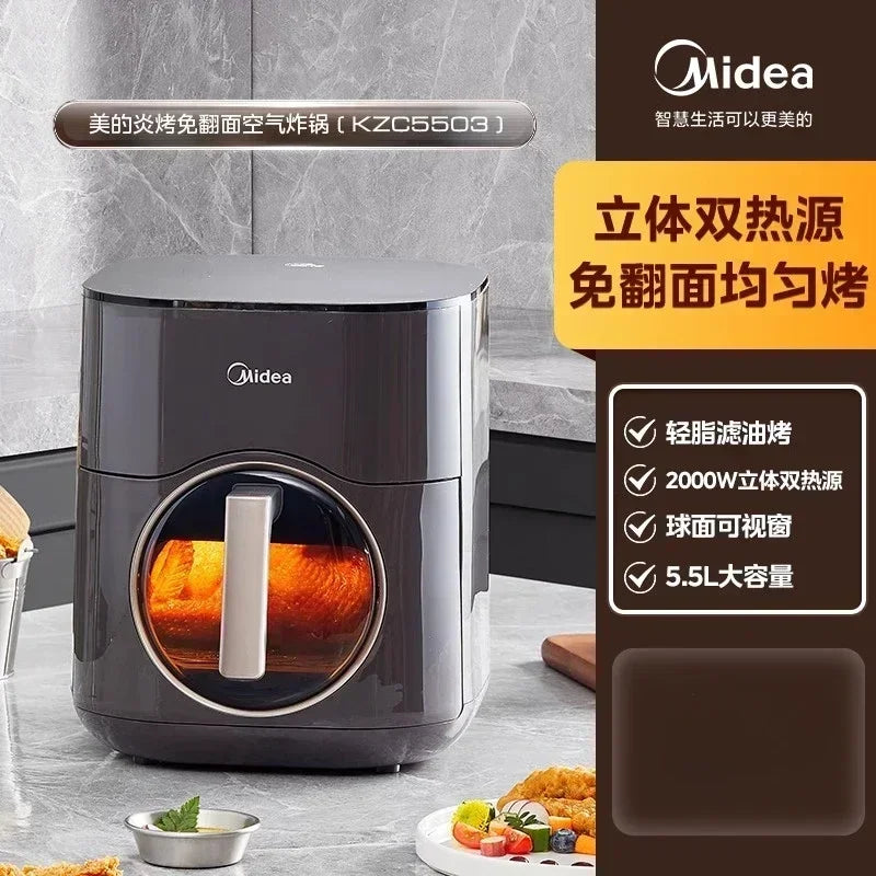 Bake Air Fryer: New Home Multifunctional. Large Capacity Integrated Automatic Visual Electric Oven Fritadeira Eletrica Air Fryer