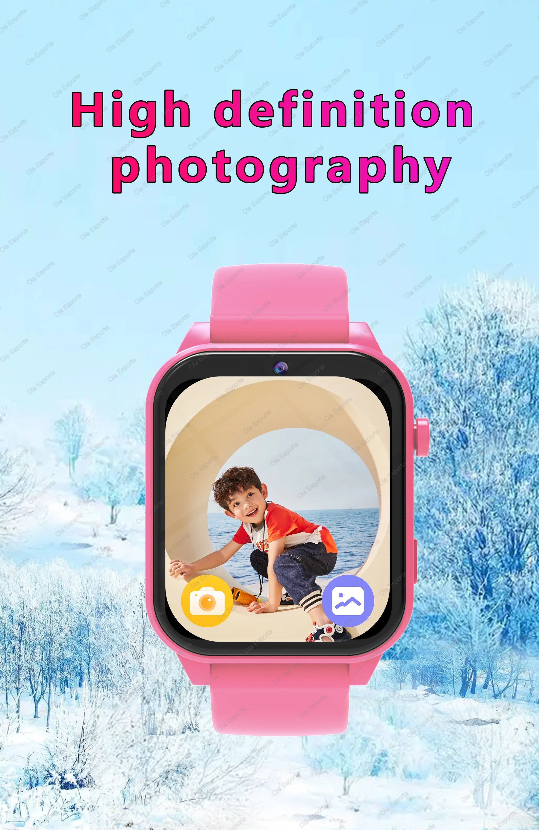 100+ Game SmartWatch Kid Child HD Screen Lighting Music Smart Watch Boy Girl Gift Children Smartwatch For IOS Android 2025 New