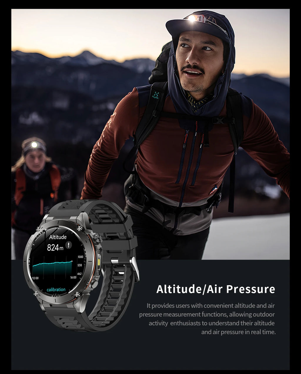 2025 GUHUAVMI Y-101 GPS Sports Smart Watch 10ATM Waterproof Built-in Dual-Band GNSS Compass Altimeter Military Grade Smartwatchs