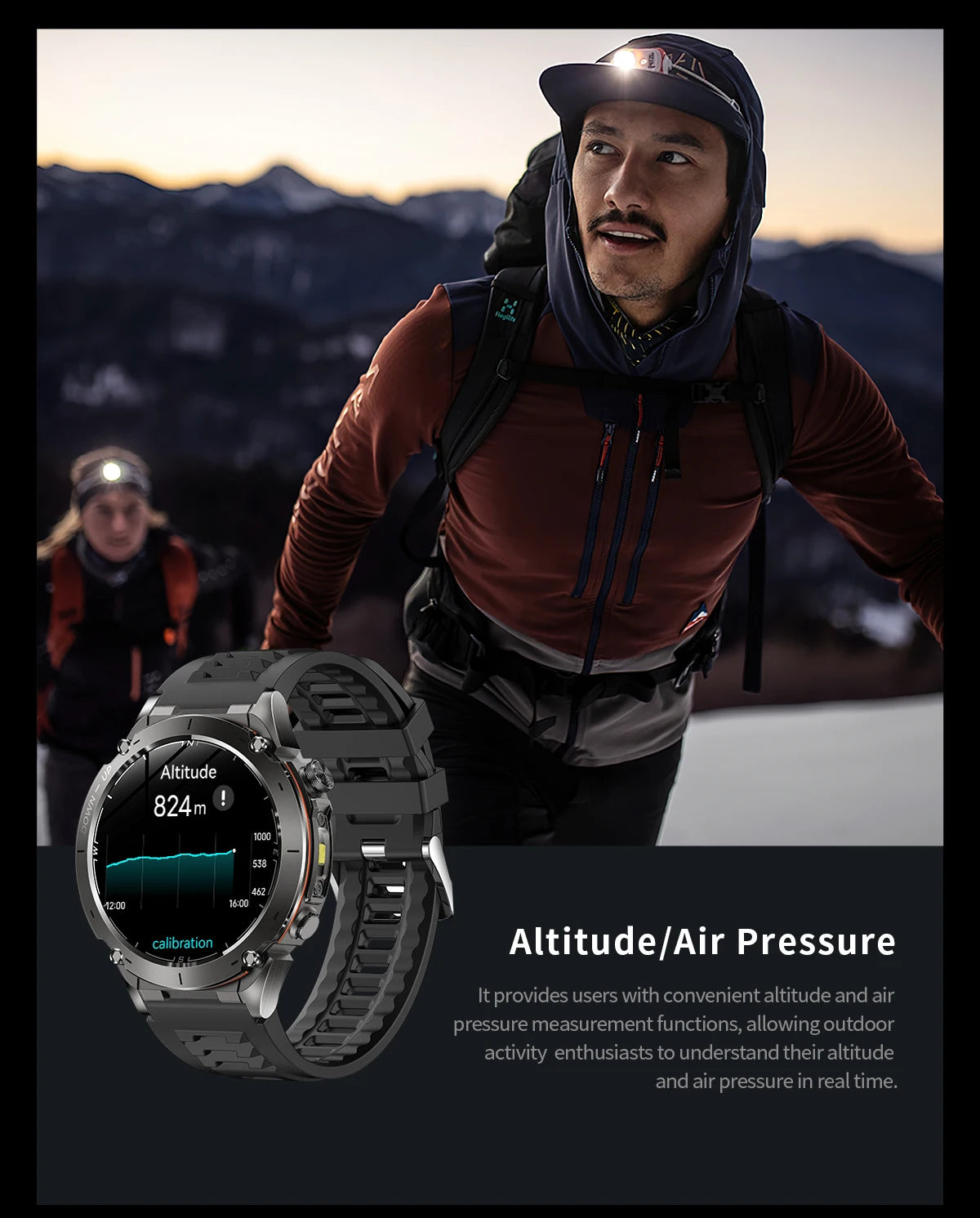 2025 GUHUAVMI Y-101 GPS Sports Smart Watch 10ATM Waterproof Built-in Dual-Band GNSS Compass Altimeter Military Grade Smartwatchs