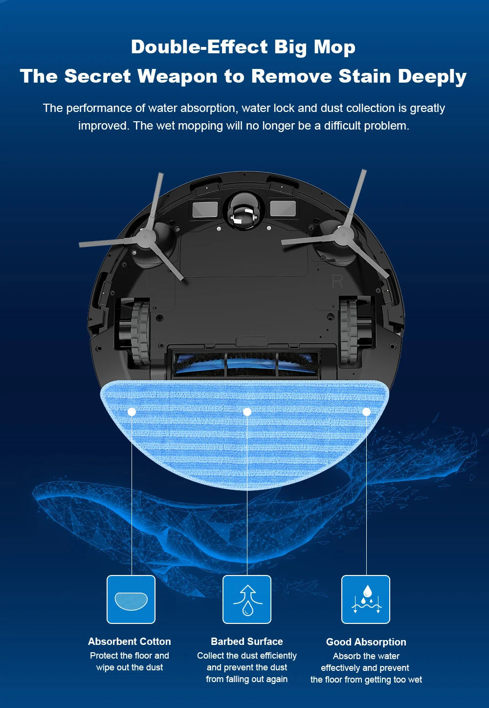 Robot Vacuum Cleaner Liectroux/Lilin X6, LDS Lidar Laser System,6500Pa,Multi-Floor Maps,Y Shape Wet Mop,Multilingual Voice