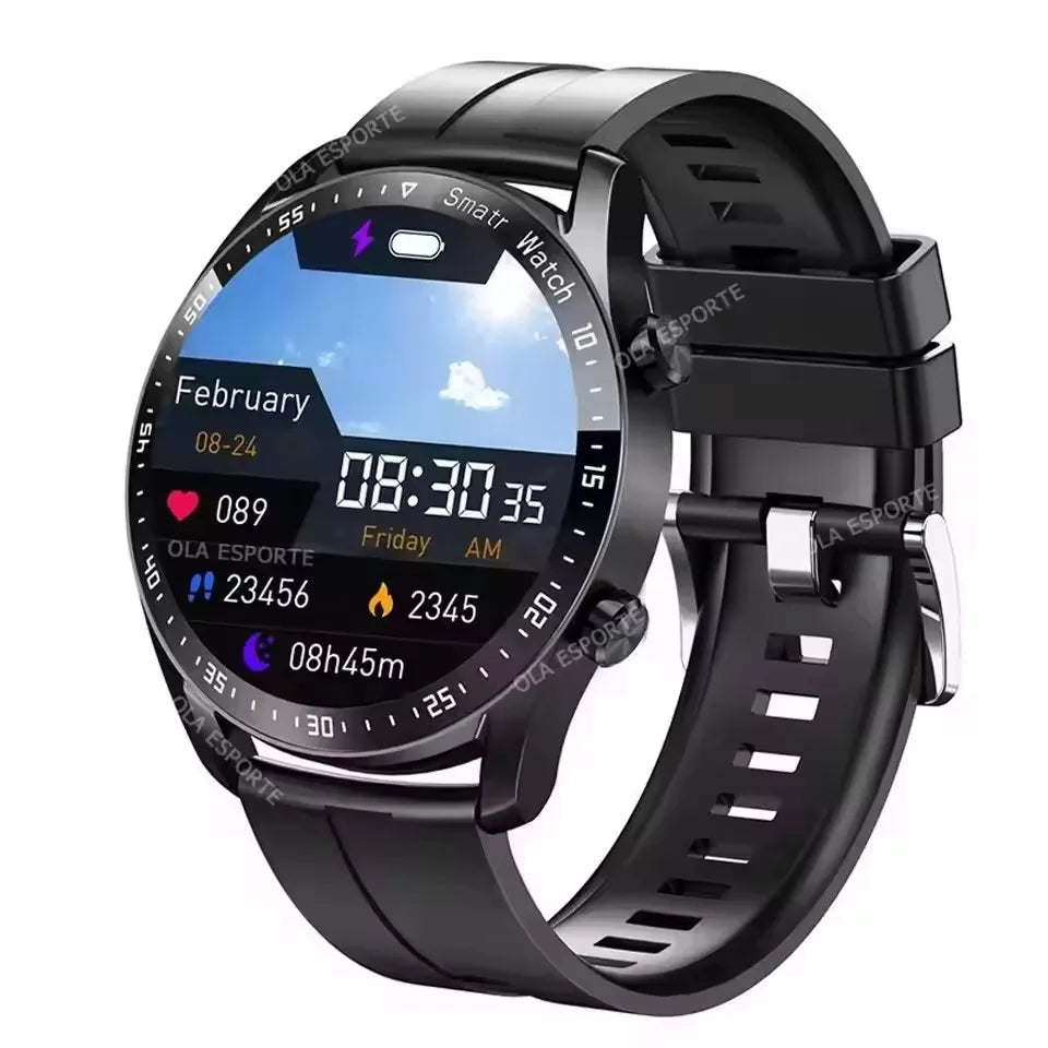 ECG+PPG Bluetooth Call Smart Watch Men Laser Health Blood Pressure Fitnes Sports Watches Man Sports Waterproof Smartwatch+Box
