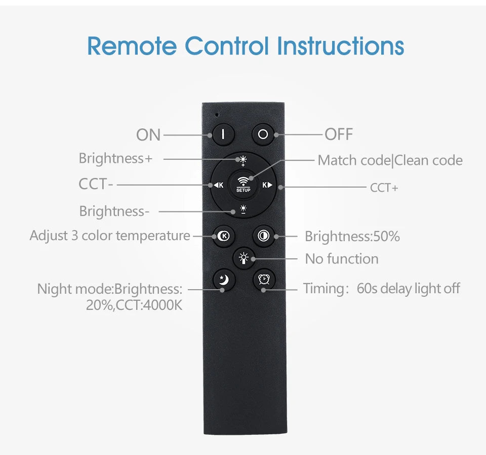 0.9 Inch Ultra-thin Smart LED Ceiling Light Pendant 24W 28W 38W 48W AC85V-265V Indoor Home Decorative Fixtures Remote Control