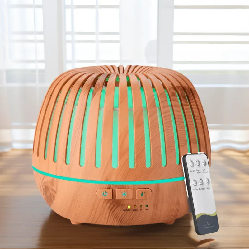 500ML Remote Control Electric Aromatherapy Diffuser with Colorful LED Lamp Essential Oil Air Humidifier Diffuser for Home Office