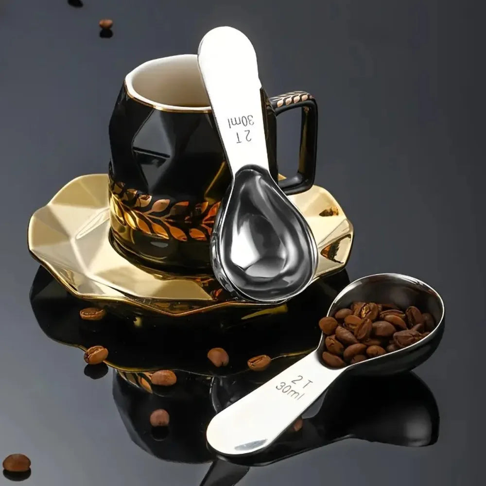 Stainless Steel Coffee Scoop, Coffee Scoops Short Handle, Tablespoon Measuring Spoons, for Coffee, Tea, Sugar, Kitchen Tool