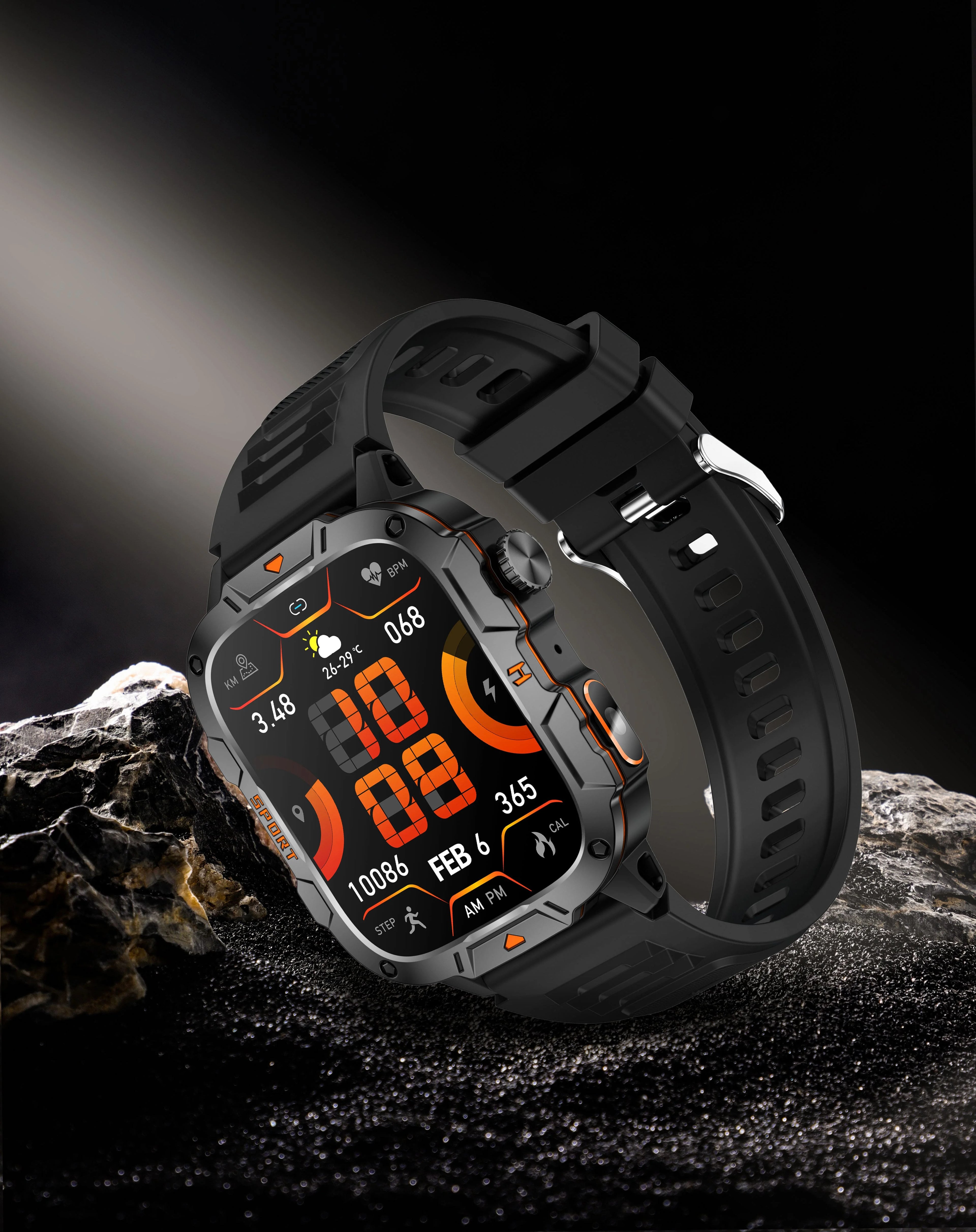 2025 For Xiaomi Original Built-in Dual-band GPS Men Smartwatch BT Call Fitness Military 5ATM IP68 Military Sport Smart Bracelet