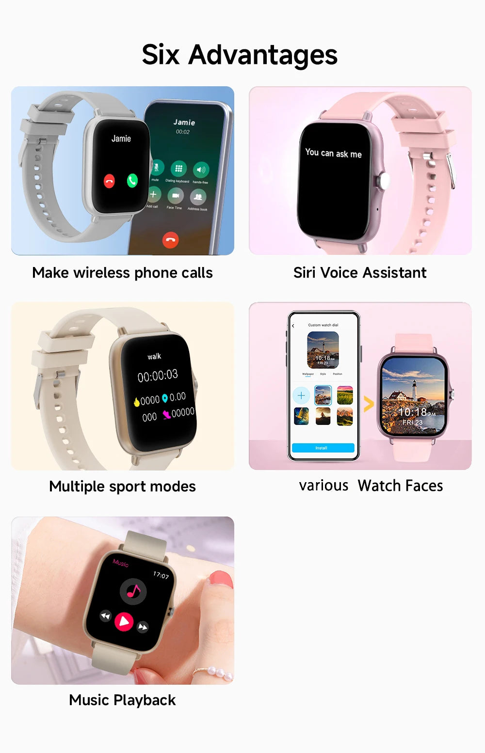 2025 New Smartwatch 1.83''HD Screen Heart Rate/Sleep Monitoring Wireless Bluetooth Call Music Control Smart Watch For Men Women