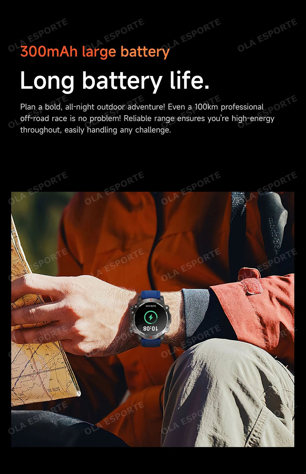 GPS Smart Watch 5ATM Waterproof Built-in Dual-band GNSS GPS Motion trajectory Military Sport Smartwatch Men 2025 New For Android