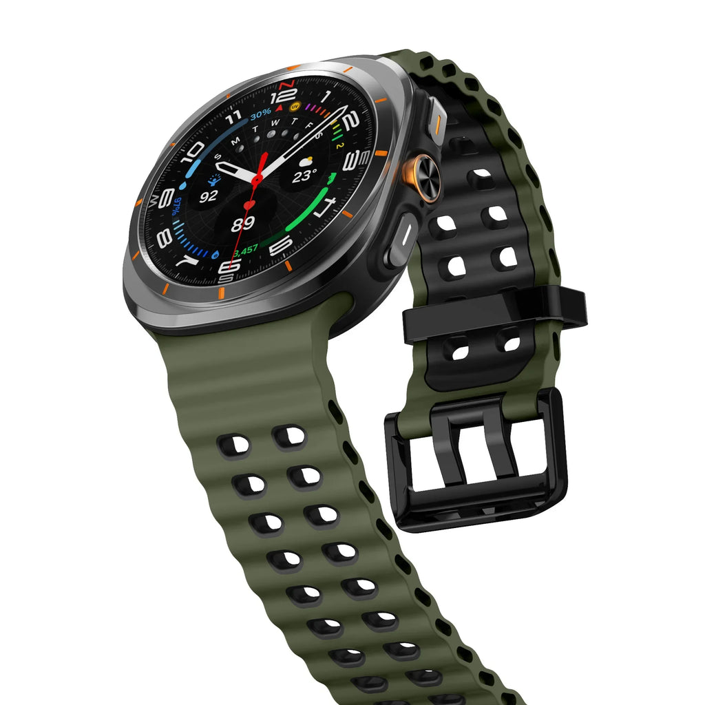 Ocean Silicone Strap for Samsung Galaxy Watch Ultra 47mm Sports Breathable Bracelet Wristband For Galaxy Watch Ultra 47mm Correa