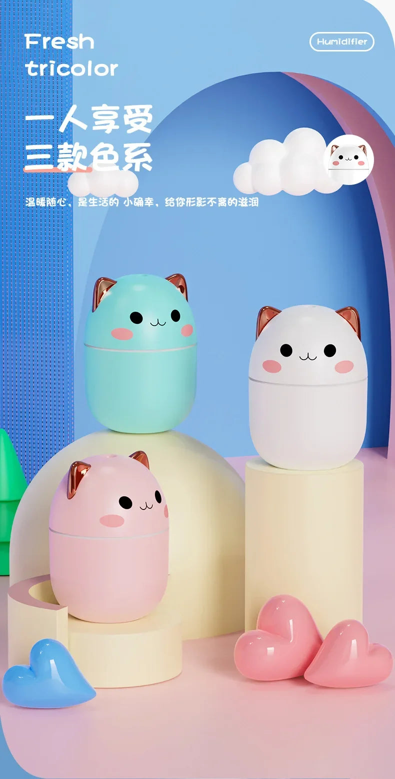 250ML Mini Air Humidifier Cute Aromatherapy Humidifiers Diffusers Essential Oil Diffuser Home Car Air Purifier Humificador