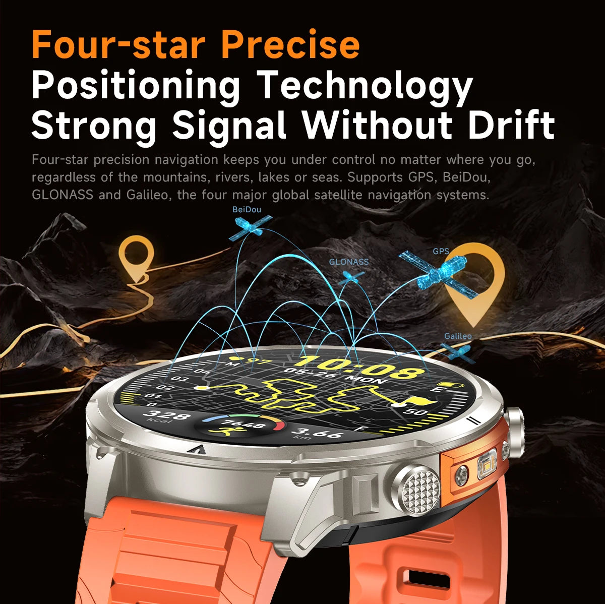 Luxury Military GPS Men Smartwatch Wrist Fitness Clock BT Call 1ATM Waterproof Sports Smart Watches for Android IOS Phones 2026