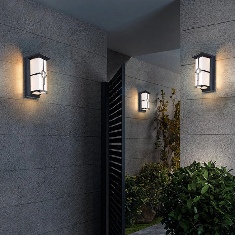 12W/18W LED Outdoor Wall Lamp Plastic/Aluminum Front Door Waterproof IP65 Sconce Garden Patio Terrace Home Wall Lighting Fixture